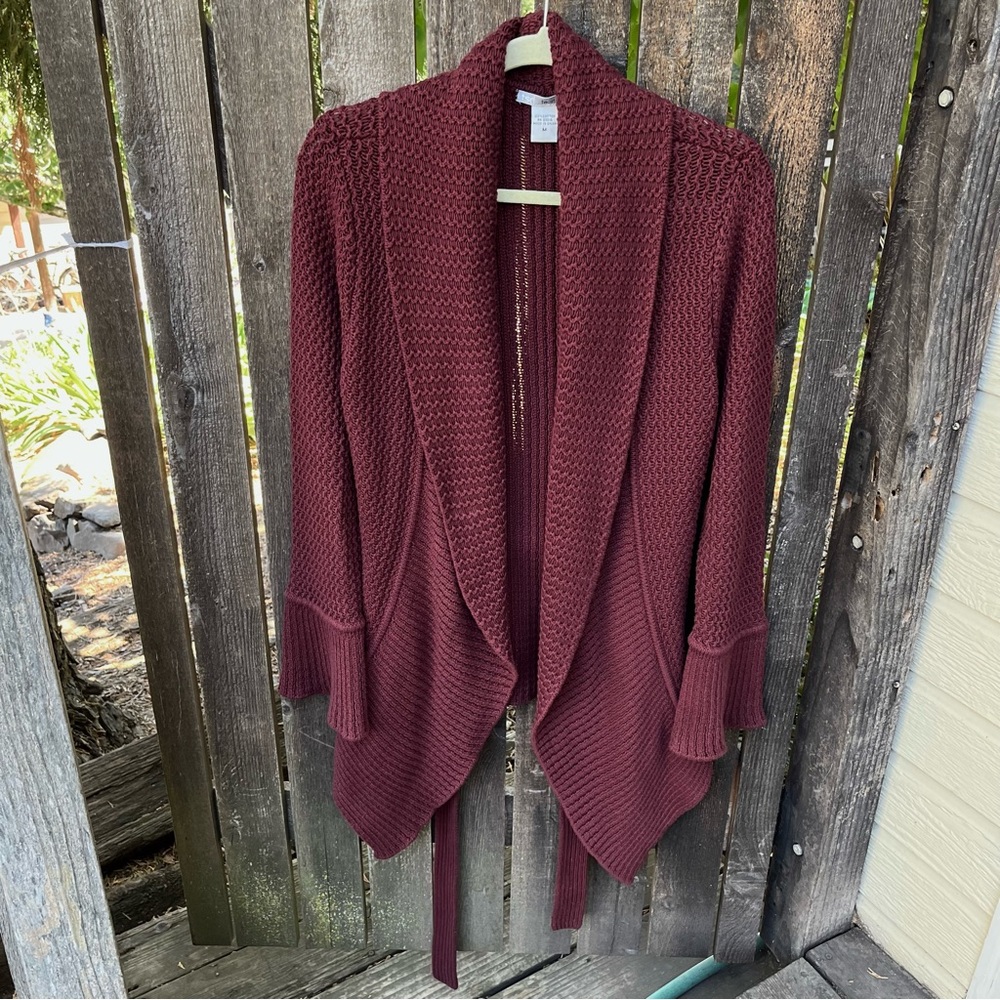 Two Star Dog Belted Cotton Cardigan Sweater Sz M